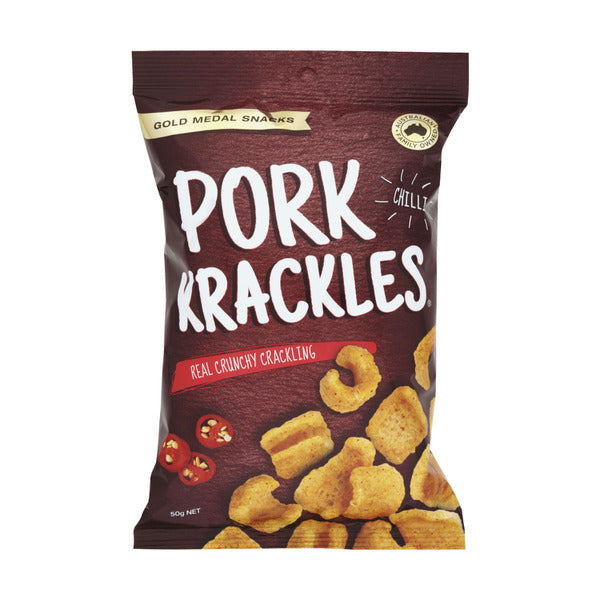 Gold Medal Pork Krackles Chilli | 50g x 2 Pack