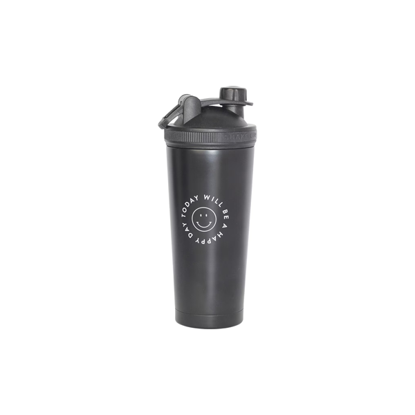 Happy Way Insulated Stainless Steel Shaker Black 700ml