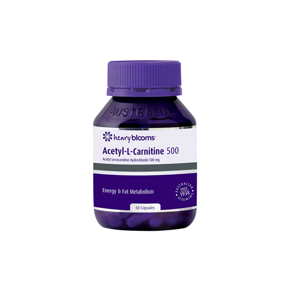 Henry Blooms Acetyl L-Carnitine 500 60 Capsules