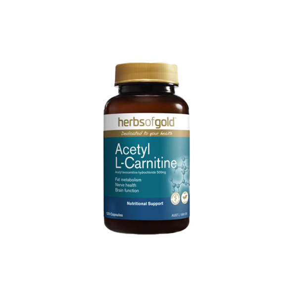 Herbs of Gold Acetyl L-Carnitine 120 Capsules