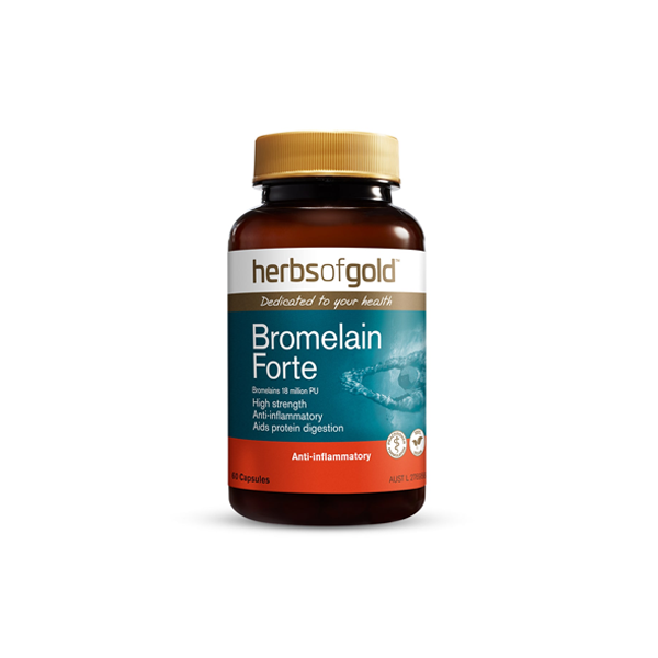 Herbs of Gold Bromelain Forte 60 Capsules