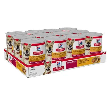 Hill's Science Diet Adult Stew Chicken & Vegetable Dog Food 12 x 363g