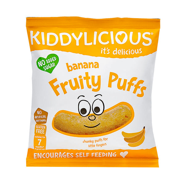 Kiddylicious Banana Fruity Puffs 7+ Months | 10g x 2 Pack