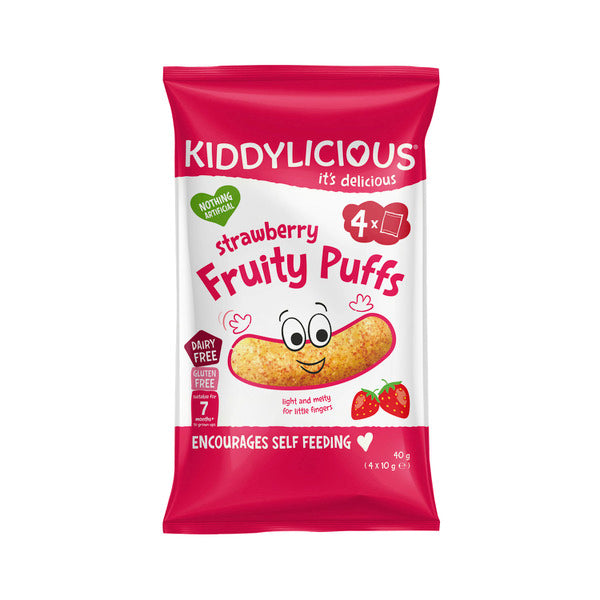 Kiddylicious Strawberry Frutiy Puffs | 40g x 2 Pack