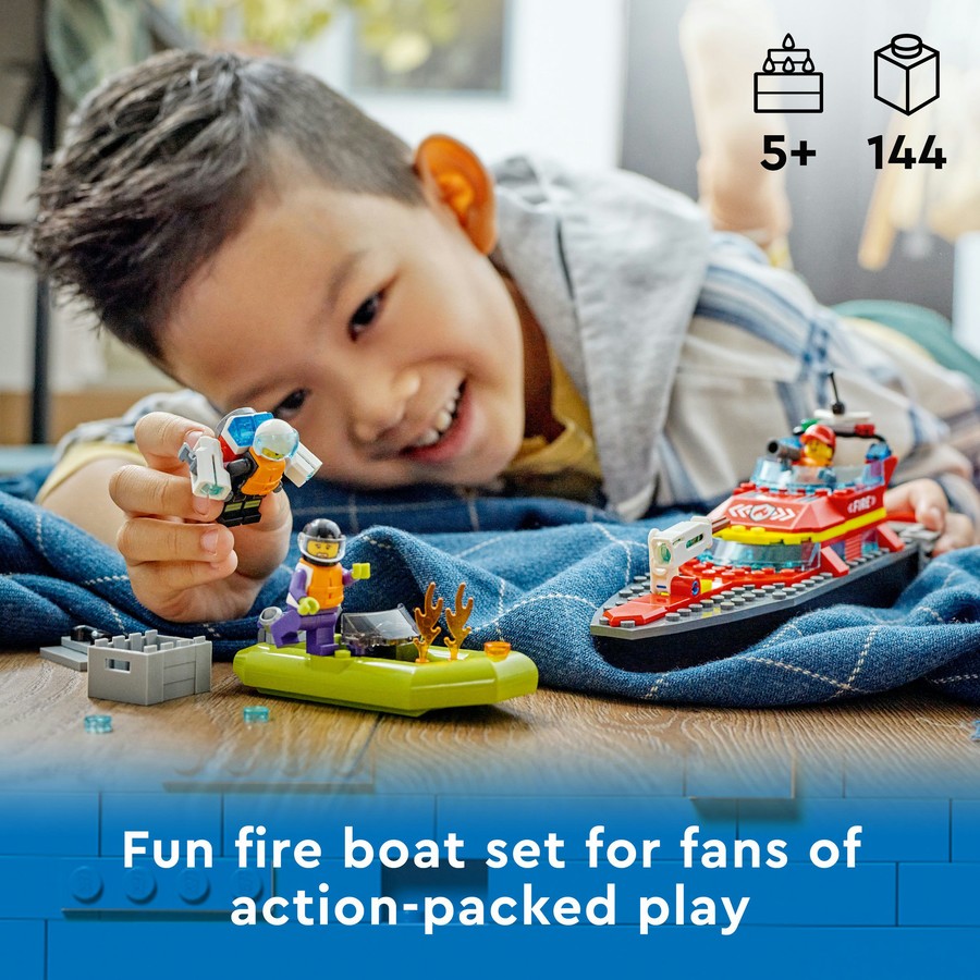 LEGO City Fire Rescue Boat - 60373