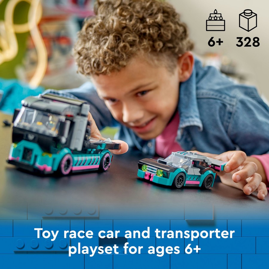 LEGO City Race Car and Car Carrier Truck 60406