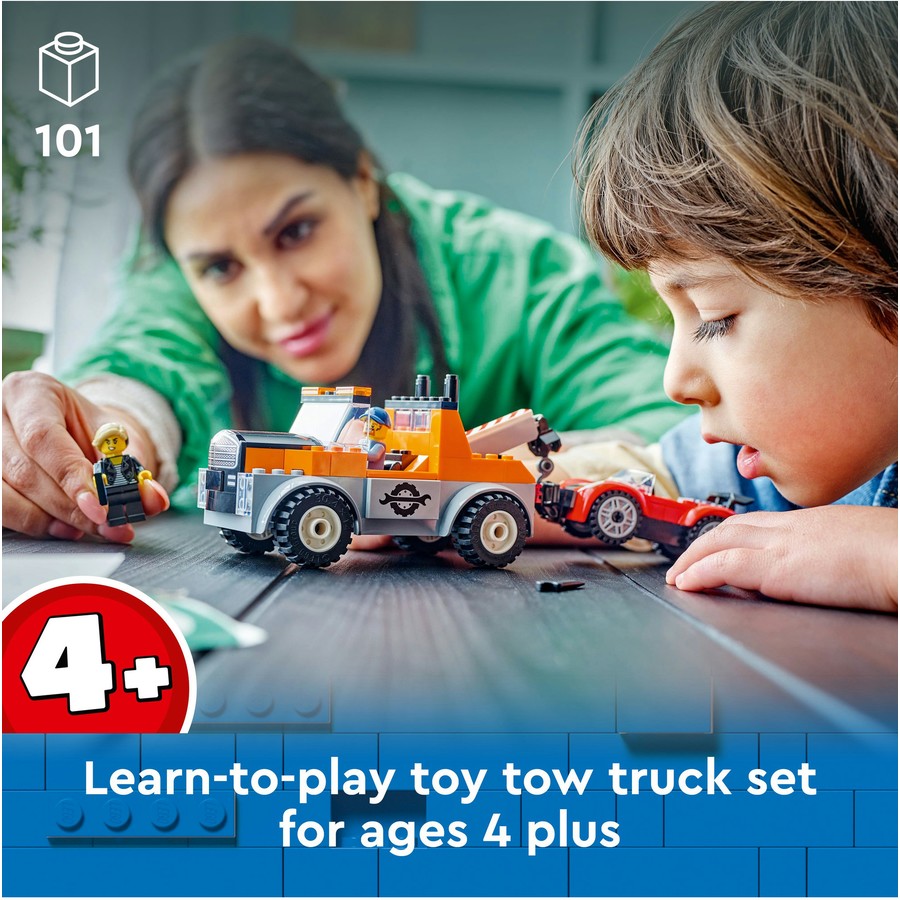 LEGO City Tow Truck and Sports Car Repair Toy Playset 60435