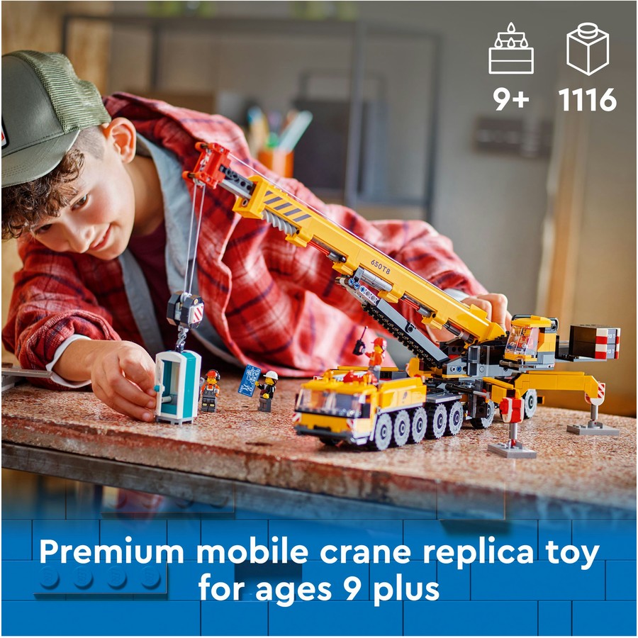 LEGO City Yellow Mobile Construction Crane Toy Set 60409