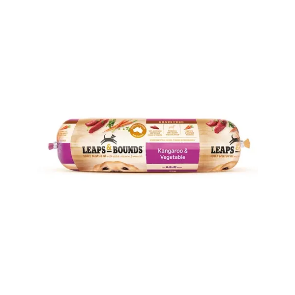 Leaps & Bounds Kangaroo & Vegetable Adult Dog Roll 2kg