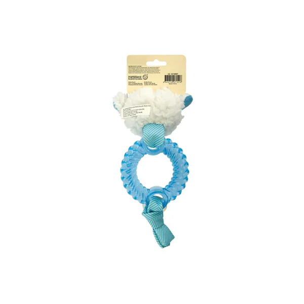 Leaps & Bounds Plush Lamb Teething Ring Puppy Toy Assorted S