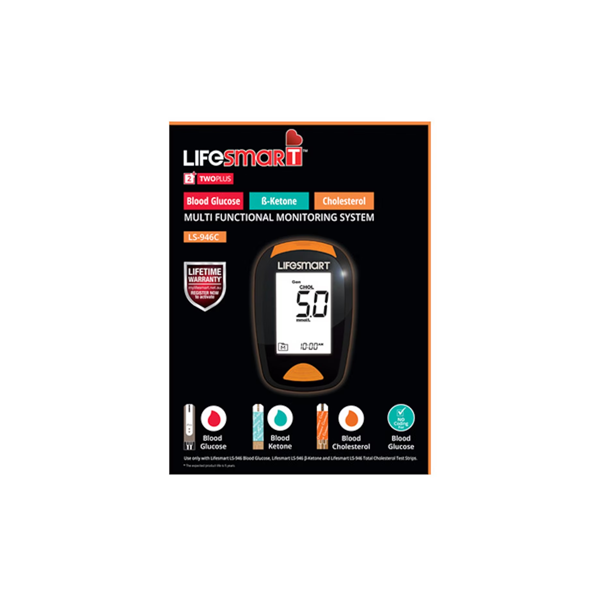 LifeSmart Multi Functional Monitor for Blood Glucose Ketone & Cholesterol
