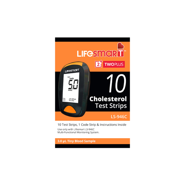 LifeSmart TwoPlus Cholesterol Test Strips 10 Strips