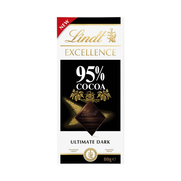 Lindt Excellence 95% Cocoa Ultimate Dark Chocolate Block | 80g