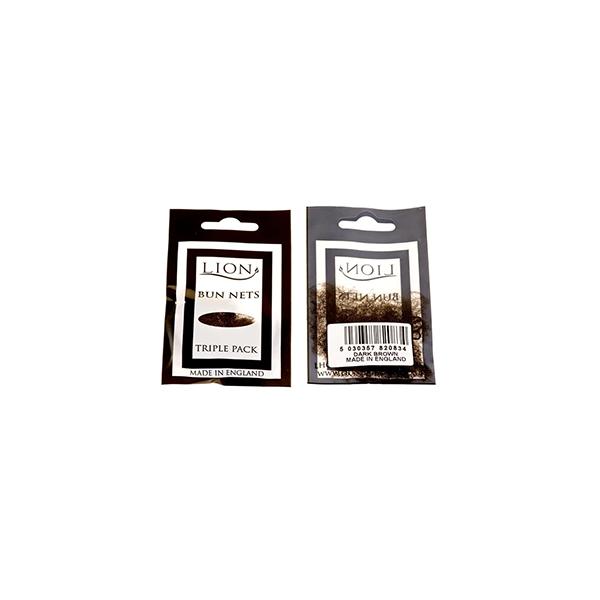 Lion Bun Net 3pk Dark Brown