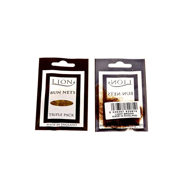 Lion Bun Net 3pk Light Brown