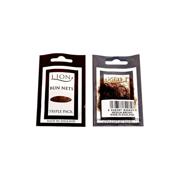 Lion Bun Net 3pk Medium Brown