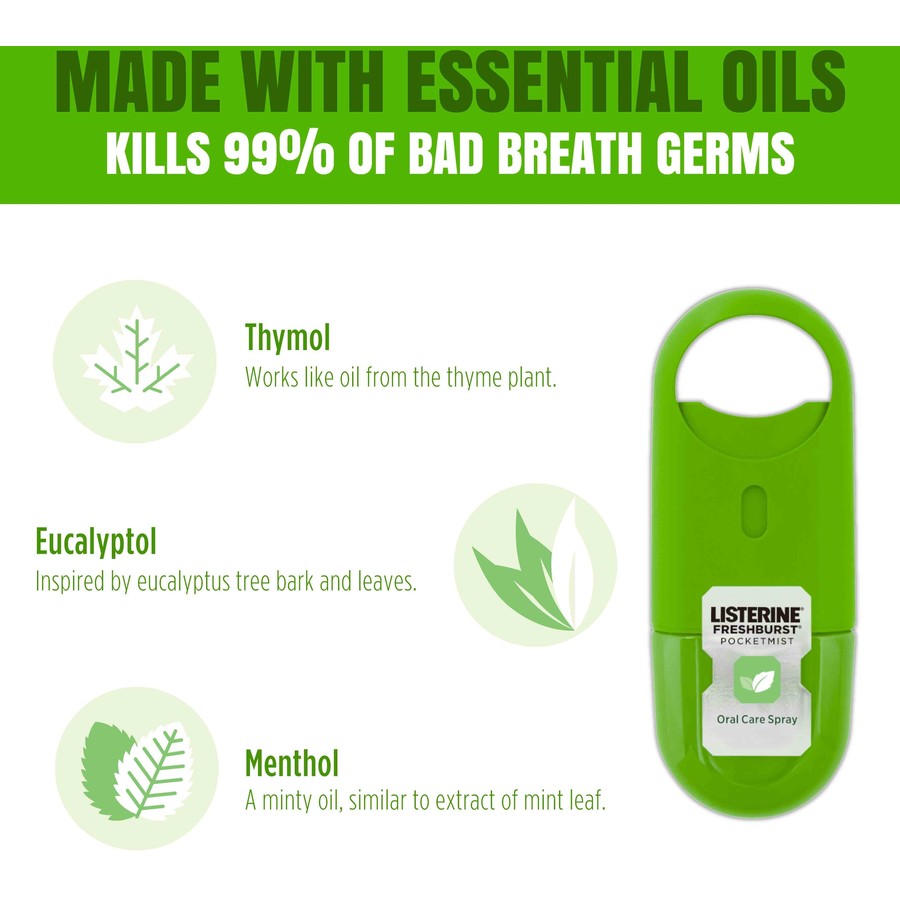 Listerine PocketMist Freshburst Oral Care Fresh Breath Spray