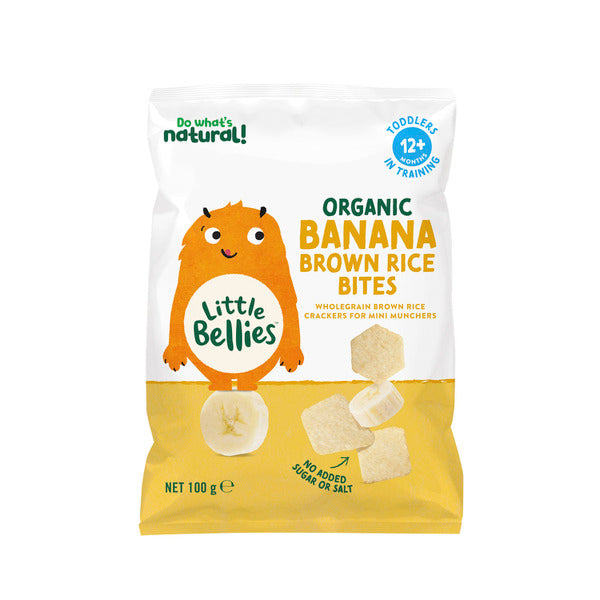Little Bellies Organic Banana Brown Rice Bites | 100g x 2 Pack