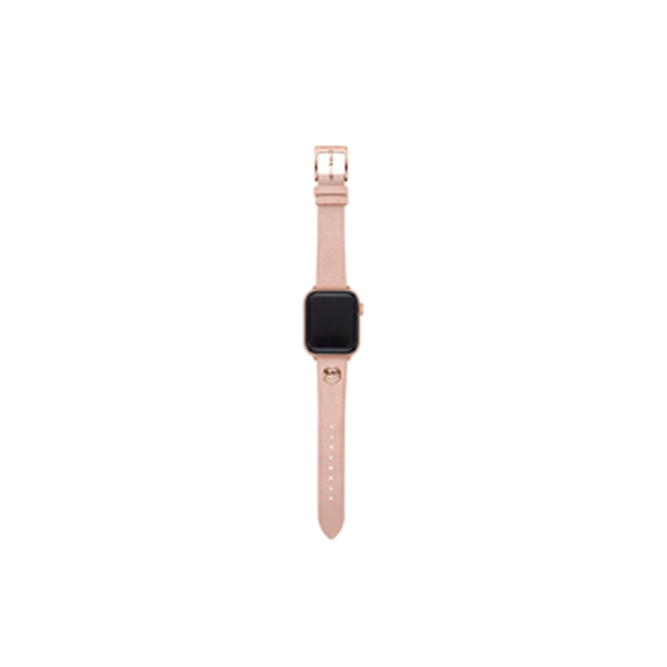Michael Kors Women's Logo Charm Blush Leather Band for Apple Watch 38mm/40mm/41mm