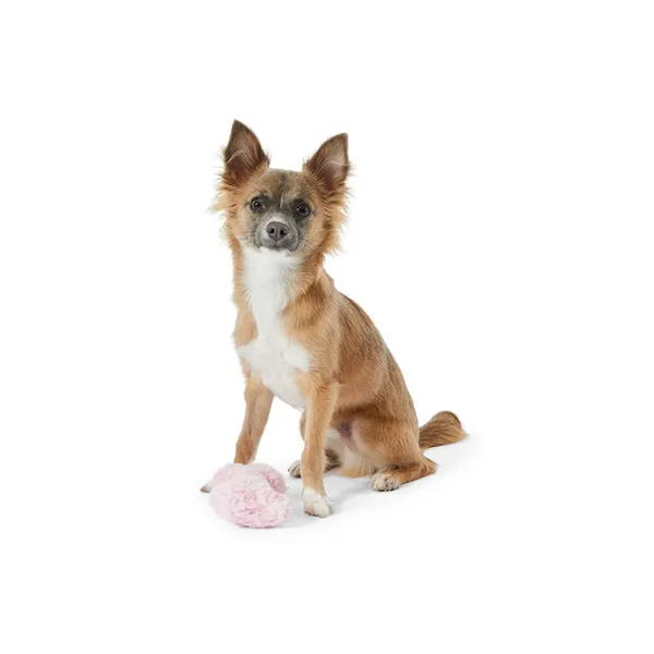 Mix Or Match 12 Curly Plush Bone Dog Toy Pink