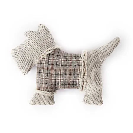 Mix Or Match 20 Plaid Doggy Dog Toy Grey 28cm