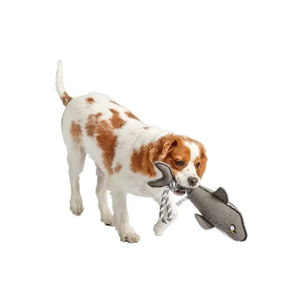 Mix Or Match 30 Rope Tail Shark Dog Toy Grey 46cm