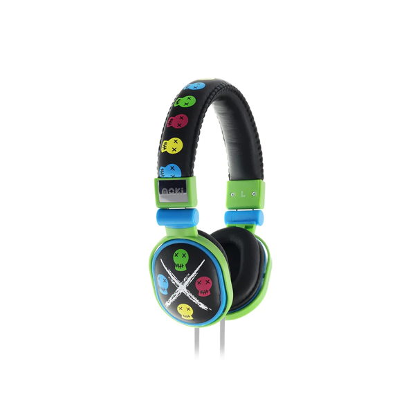 Moki Poppers Kids Over-Ear Headphones (Skull)