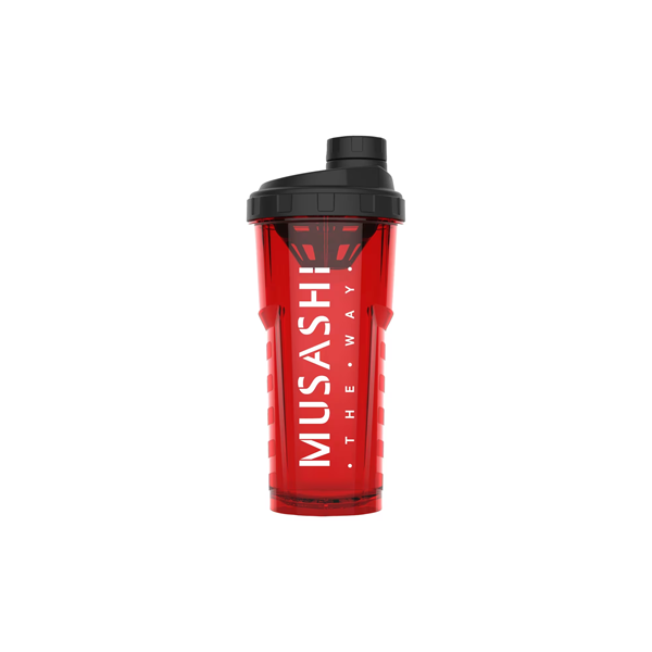 Musashi Alpha Shaker Clear Red 750ml