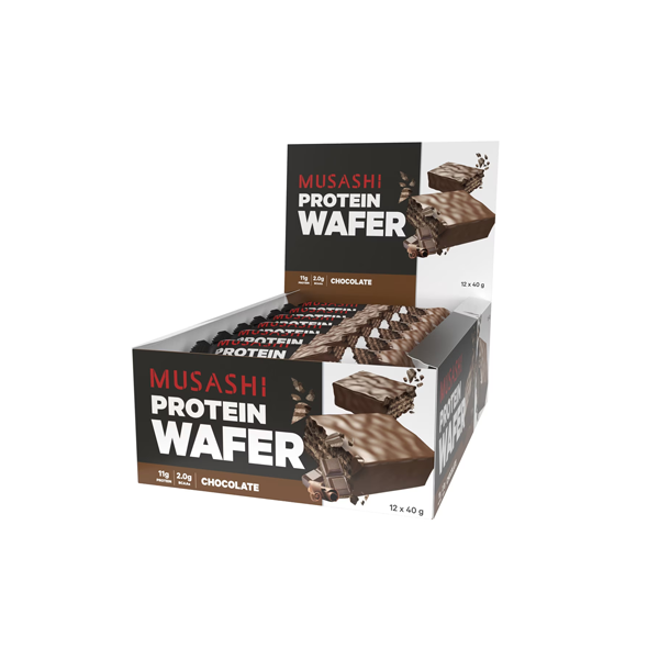 Musashi Chocolate Protein Wafer 12 x 40g