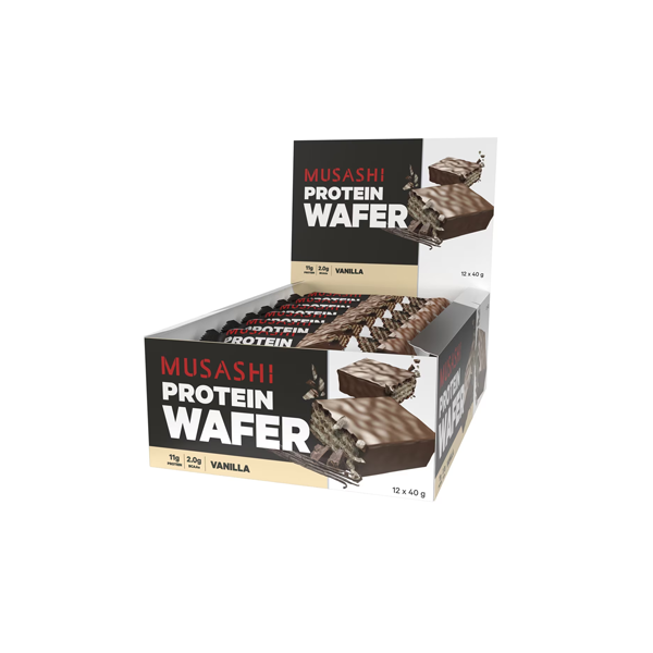 Musashi Vanilla Protein Wafer 12 x 40g