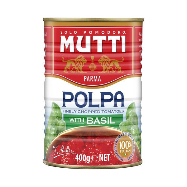 Mutti Polpa Finely Chopped Tomatoes With Basil | 400g
