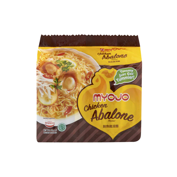 Myojo Chicken Abalone Flavour Noodles 5 Pack | 395g