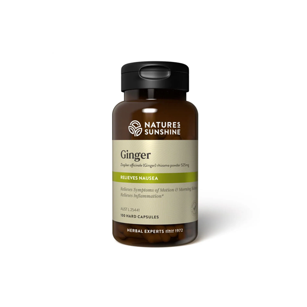 Natures Sunshine Ginger 525mg 100 Capsules