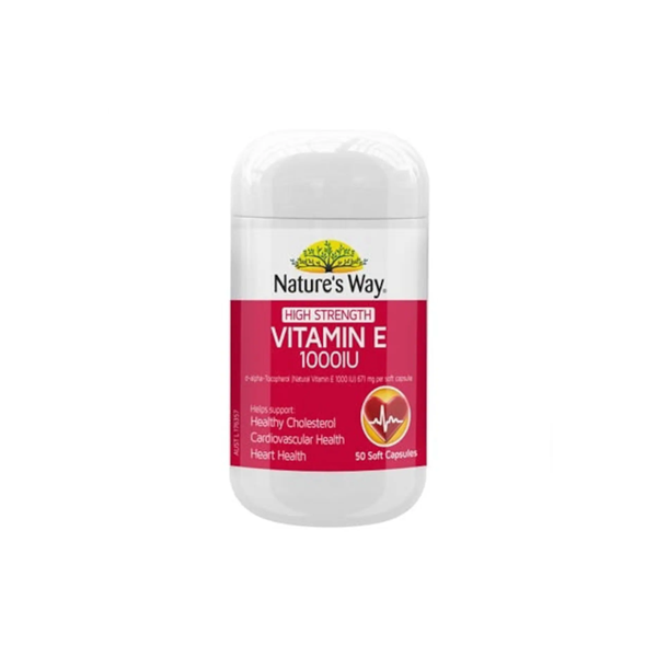Natures Way High Strength Vitamin E 1000 IU 50 Capsules