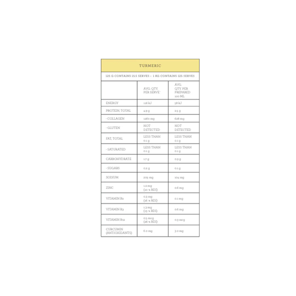 Nutra Organics Beef Bone Broth Turmeric 125g