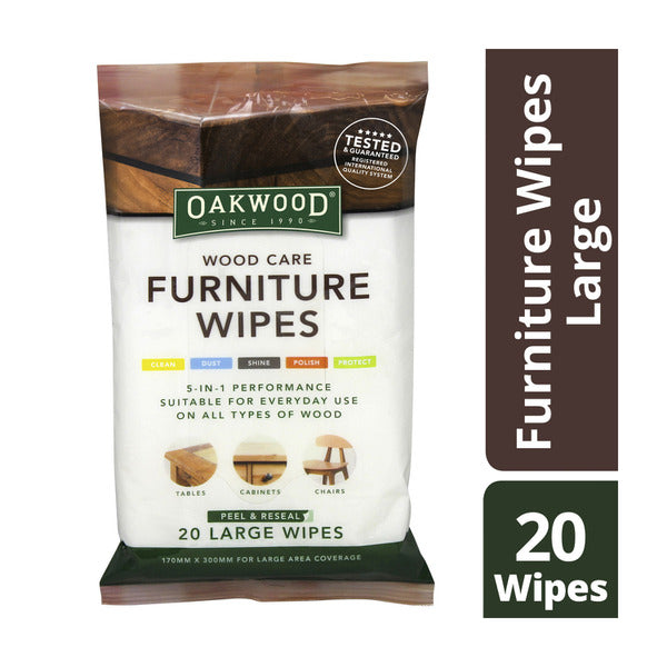 Oakwood Wood Care Furniture Wipes 20 pack Shop & Dispatch