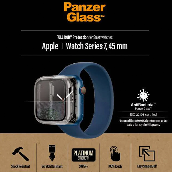 PanzerGlass Full Body Protection for Apple Watch Series 7/8/9 45mm (Clear)