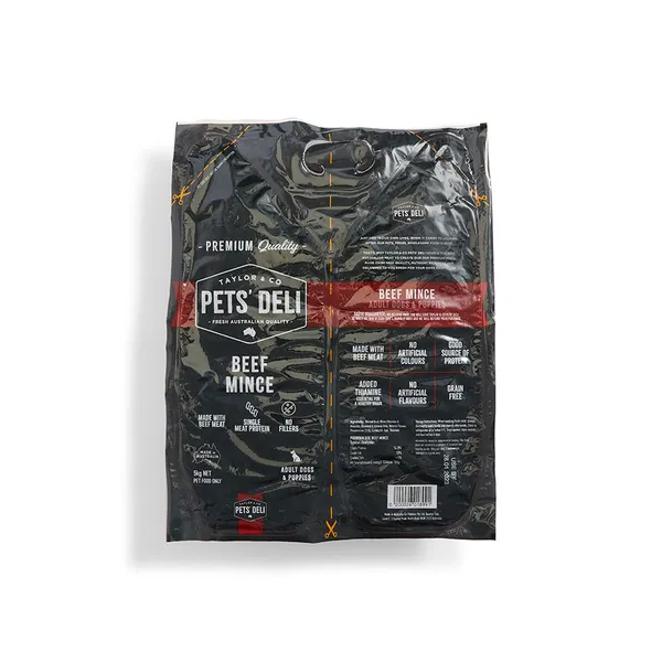 Pets Deli Raw Gourmet Beef Adult Dog Food 5kg