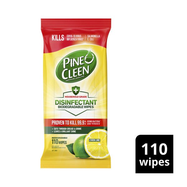 Pine O Cleen Disinfectant Wipes Lemon 110 pack Shop & Dispatch