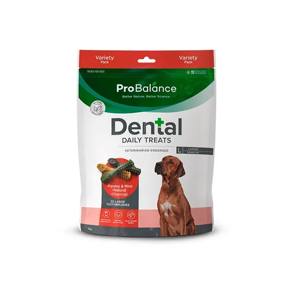 Probalance Toothbrush Variety Pack Large Dog Treat 30PK x 2