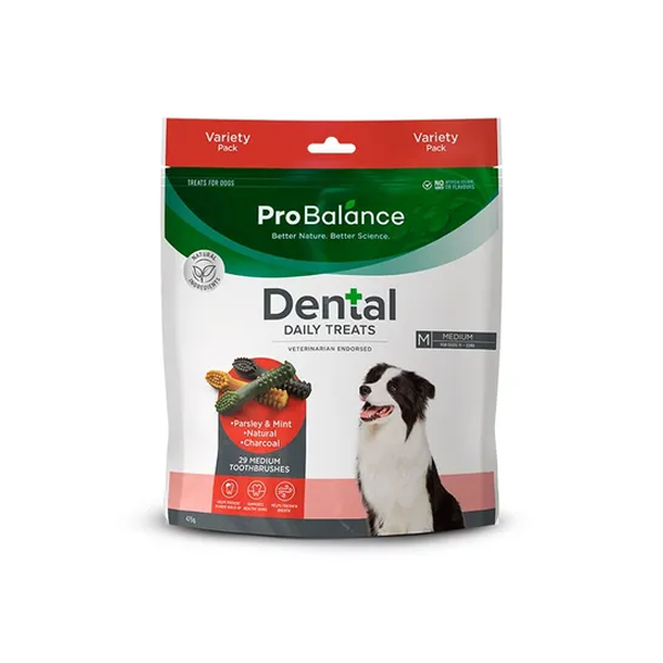 Probalance Toothbrush Variety Pack Medium Dog Treat |360g