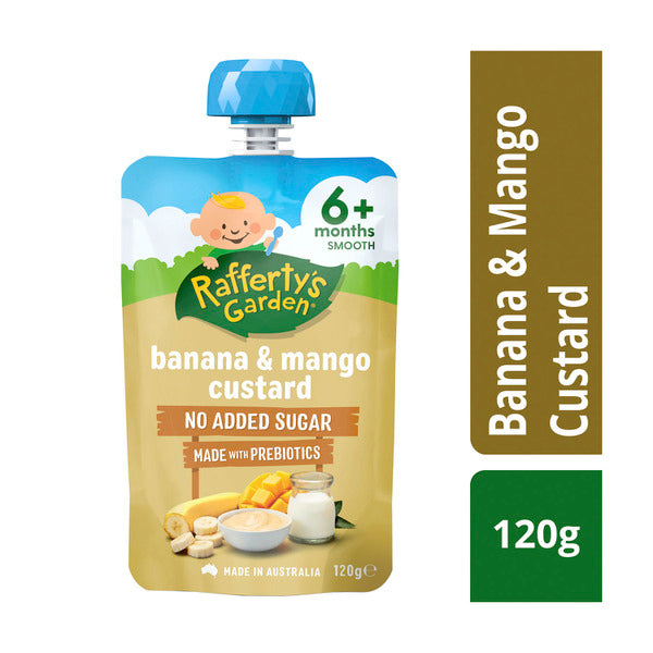 Rafferty's Garden Banana & Mango No Added Sugar Custard 6+ Months | 120g x 2 Pack