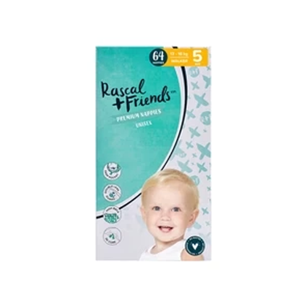 Rascal + Friends Walker Jumbo Nappies Size 5 | 64 pack