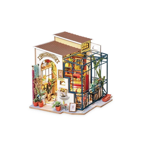 Robotime 1:24 DIY Miniature Mini Dollhouse Home Decor Emily's Flower Shop DG145