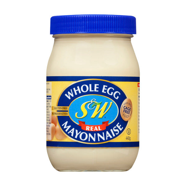S&W Real Whole Egg Mayonnaise 440g Shop & Dispatch