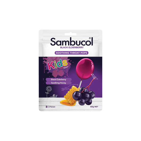 Sambucol Kids Soothing Throat Pops 8 Pack
