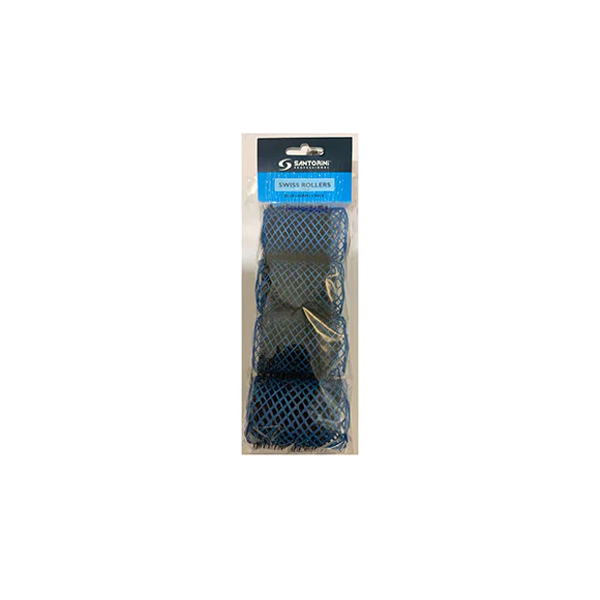 Santorini Swiss Brush Rollers Blue 42mm 6pk