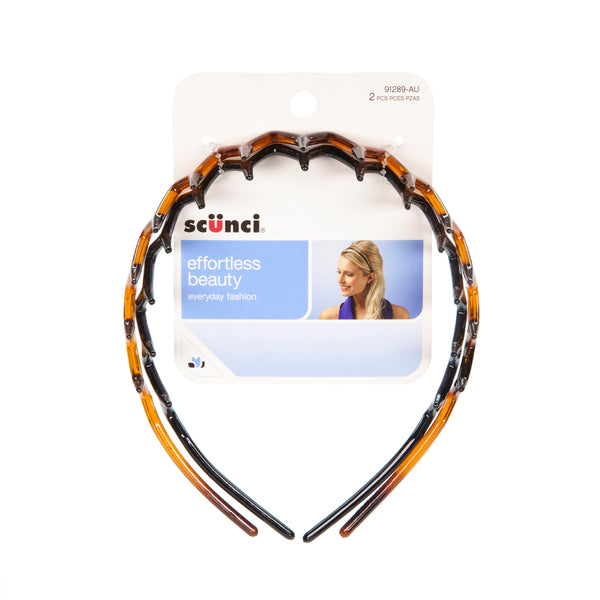 Scunci Effortless Beauty Zigzag Headband | 2 pack