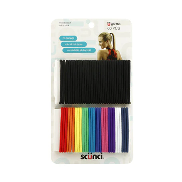 Scunci No Damage Elastics Value Pack | 60 pack