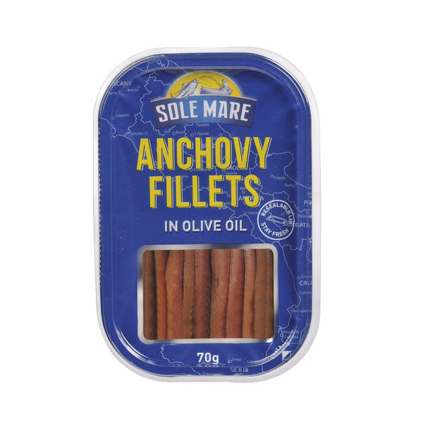 Sole Mare Anchovies In Olive Oil & Tray 70g Shop & Dispatch